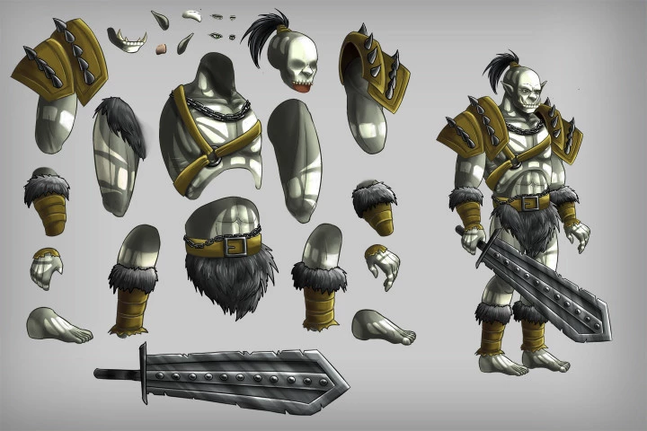 2D Game Orc Character Sprites