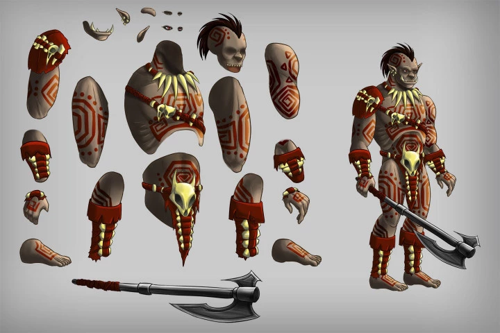 2D Game Orc Character Sprites