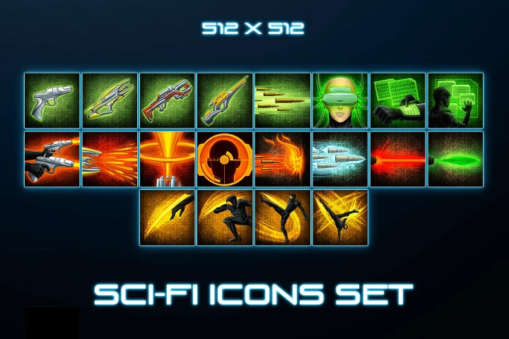 Sci-Fi Skill Icons