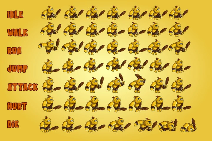 2D Fantasy Cyclops Character Sprite