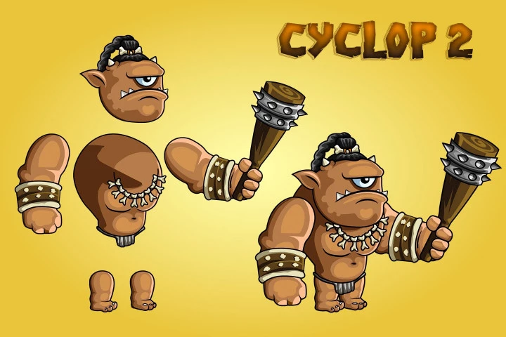 2D Fantasy Cyclops Character Sprite