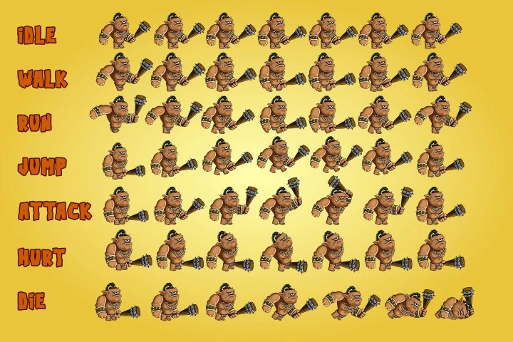 2D Fantasy Cyclops Character Sprite