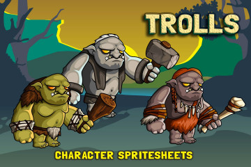 2D Fantasy Trolls Free Character Sprite