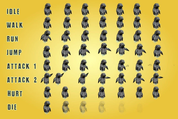 2D Fantasy Ghosts Character Sprite