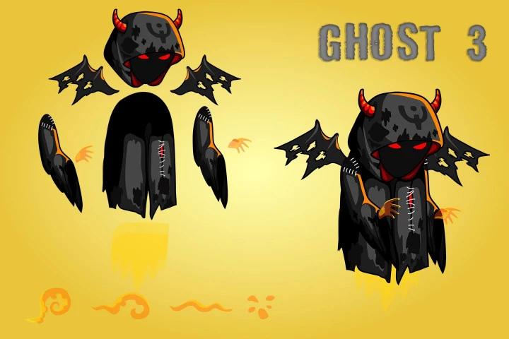 2D Fantasy Ghosts Character Sprite
