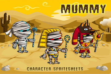 2D Fantasy Mummies Character Sprite