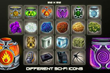 Free Different Sci-Fi Item Icons