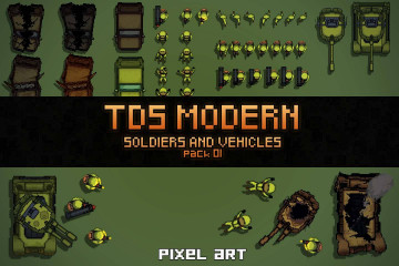 TDS Modern: Soldiers And Vehicles Sprites