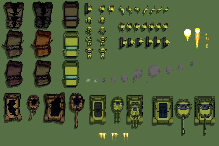 TDS Modern: Soldiers And Vehicles Sprites