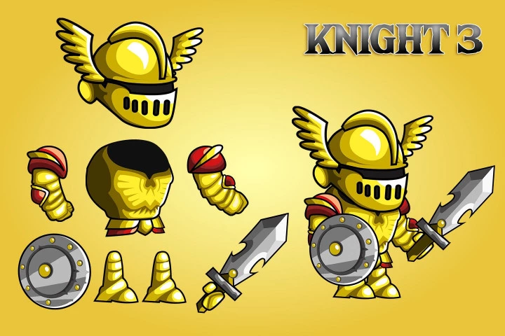 2D Fantasy Knight Free Character Sprite