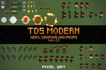 TDS Modern: Hero, Weapons and Props