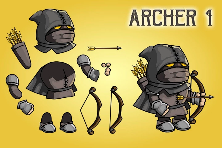 2D Fantasy Archer Character Sprite