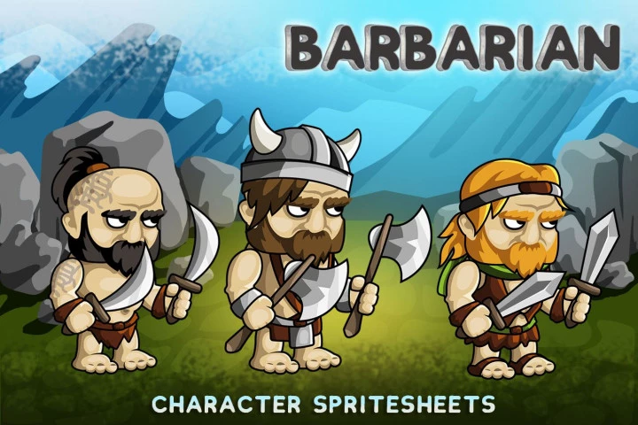 2D-Fantasy-Barbarian-Sprite-Sheets