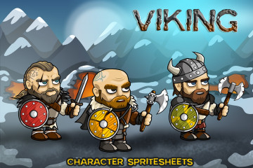 2D Fantasy Viking Character Sprite