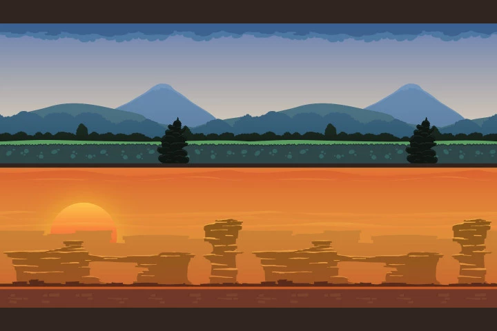 2D Mountain Backgrounds