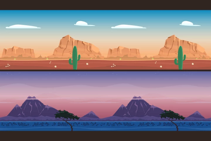 2D Mountain Backgrounds
