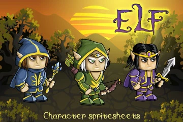 2D Fantasy Elf Free Character Sprite