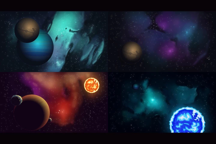 Space 2D Backgrounds