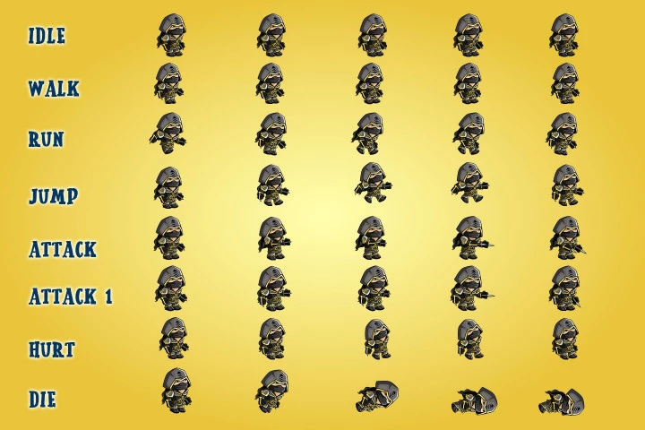 2D Fantasy Asassin Character Sprite