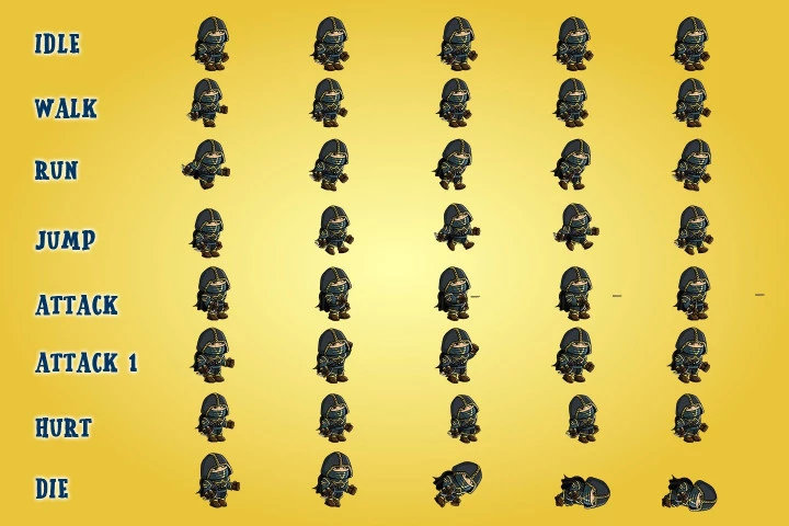 2D Fantasy Asassin Character Sprite