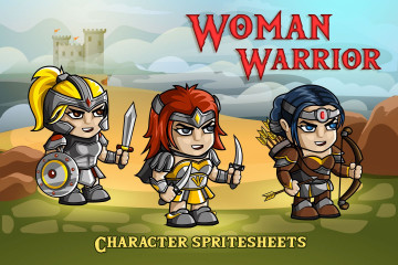 2D Fantasy Woman Warrior Free Character Sprite
