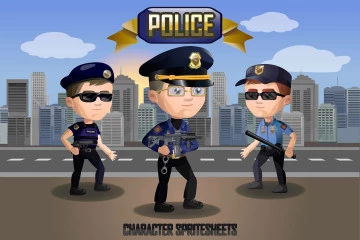 2D Game Police Character Free Sprite Sheets