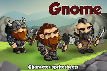 2D Fantasy Gnome Character Sprite