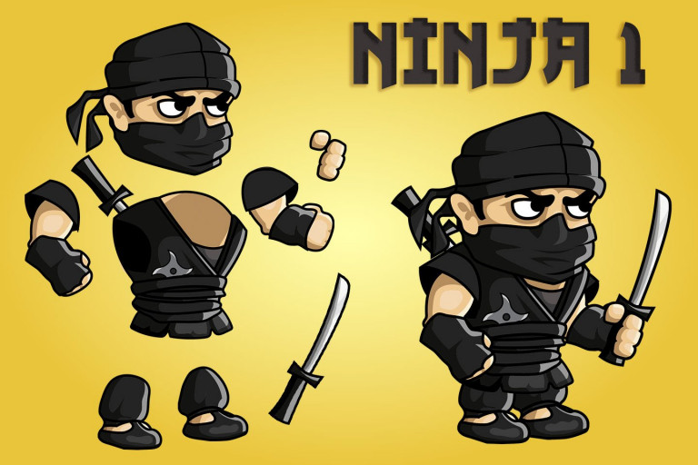 2D Fantasy Ninja Character Sprite - CraftPix.net