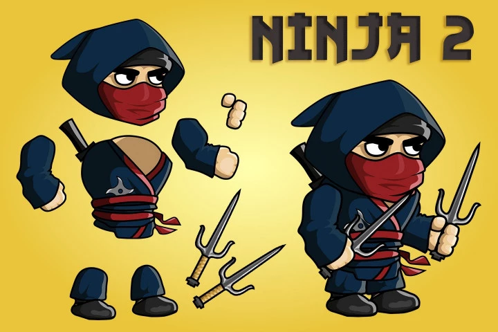 2D Fantasy Ninja Character Sprite