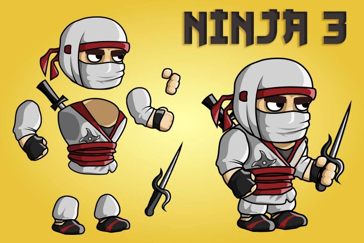 2D Fantasy Ninja Character Sprite