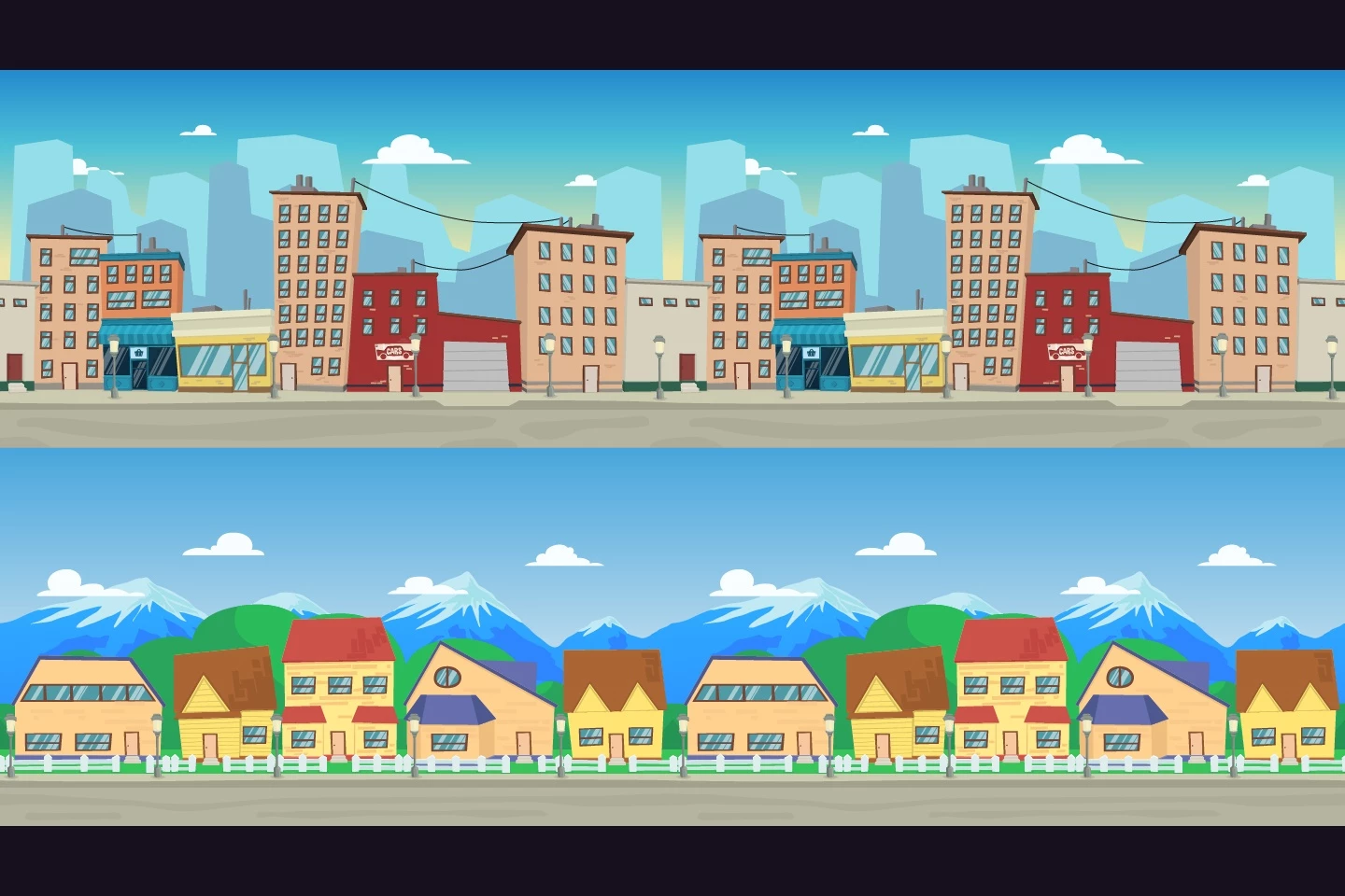 cartoon town background