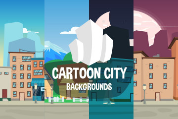 Cartoon City 2D Backgrounds