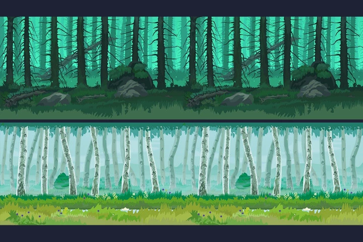 Forest 2D Game Backgrounds