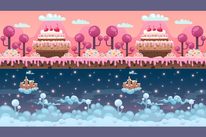 Free Cartoon Parallax 2D Backgrounds