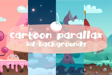 Free Cartoon Parallax 2D Backgrounds