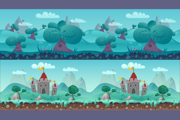 Free Cartoon Parallax 2D Backgrounds 