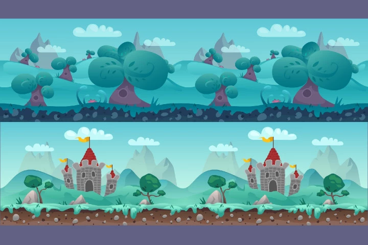 Free Cartoon Parallax 2D Backgrounds