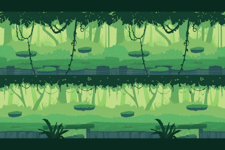 Jungle 2D Game Backgrounds