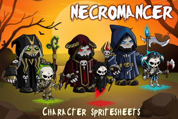 2D Fantasy Necromancer Character Sprite