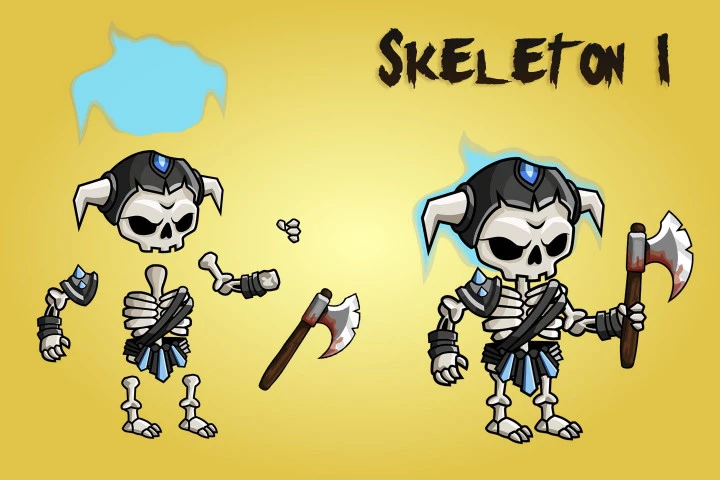 2D Fantasy Necromancer Character Sprite