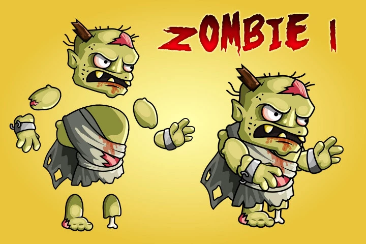 2D Fantasy Zombie Character Sprite