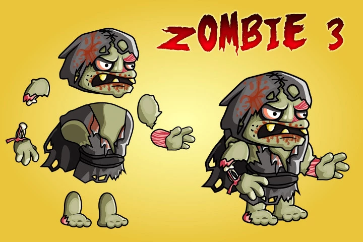 2D Fantasy Zombie Character Sprite