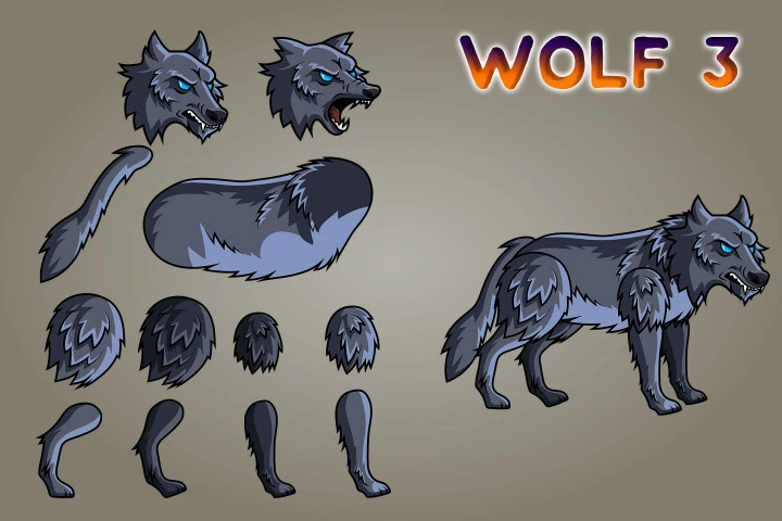 2D Fantasy Druid Character Sprite