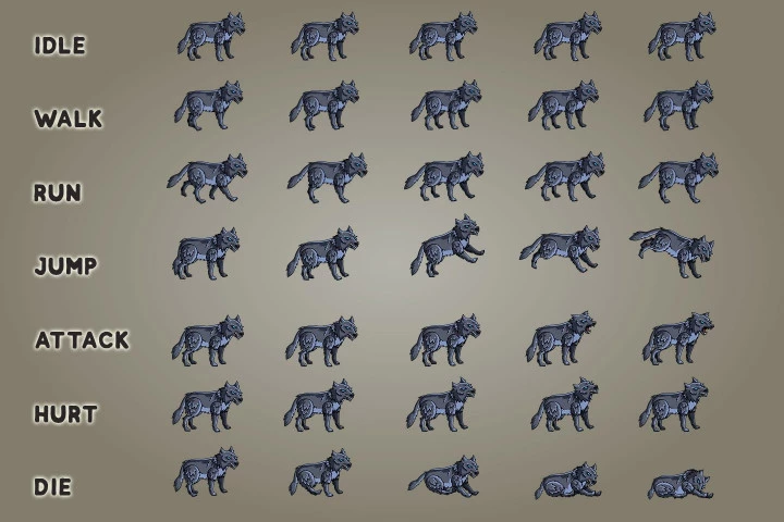 2D Fantasy Druid Character Sprite