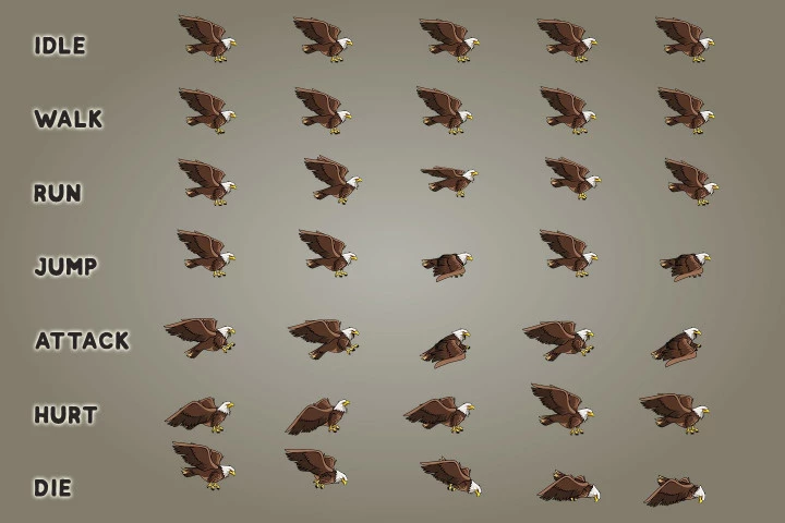 2D Fantasy Druid Character Sprite