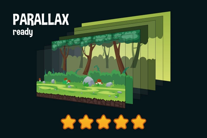Cartoon Forest 2D Backgrounds