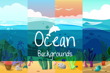 Ocean 2D Game Backgrounds