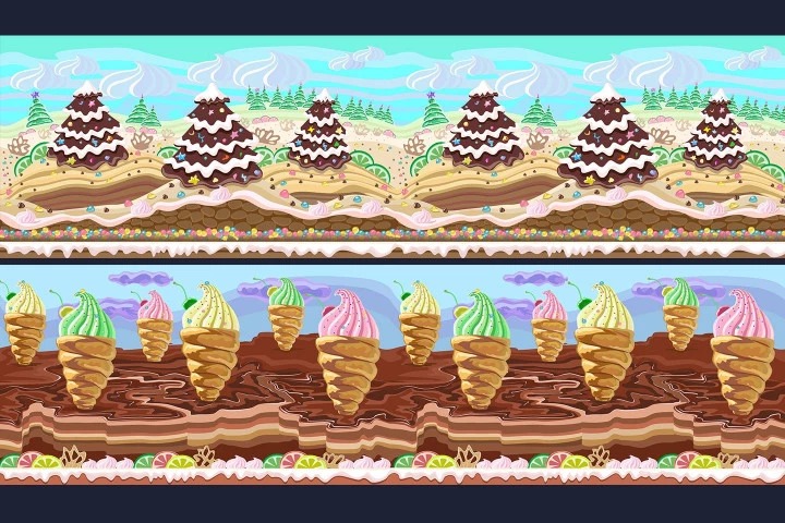 Sweet 2D Game Backgrounds