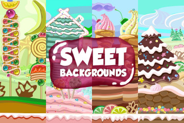 Sweet 2D Game Backgrounds