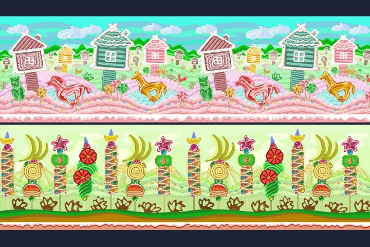 Sweet 2D Game Backgrounds